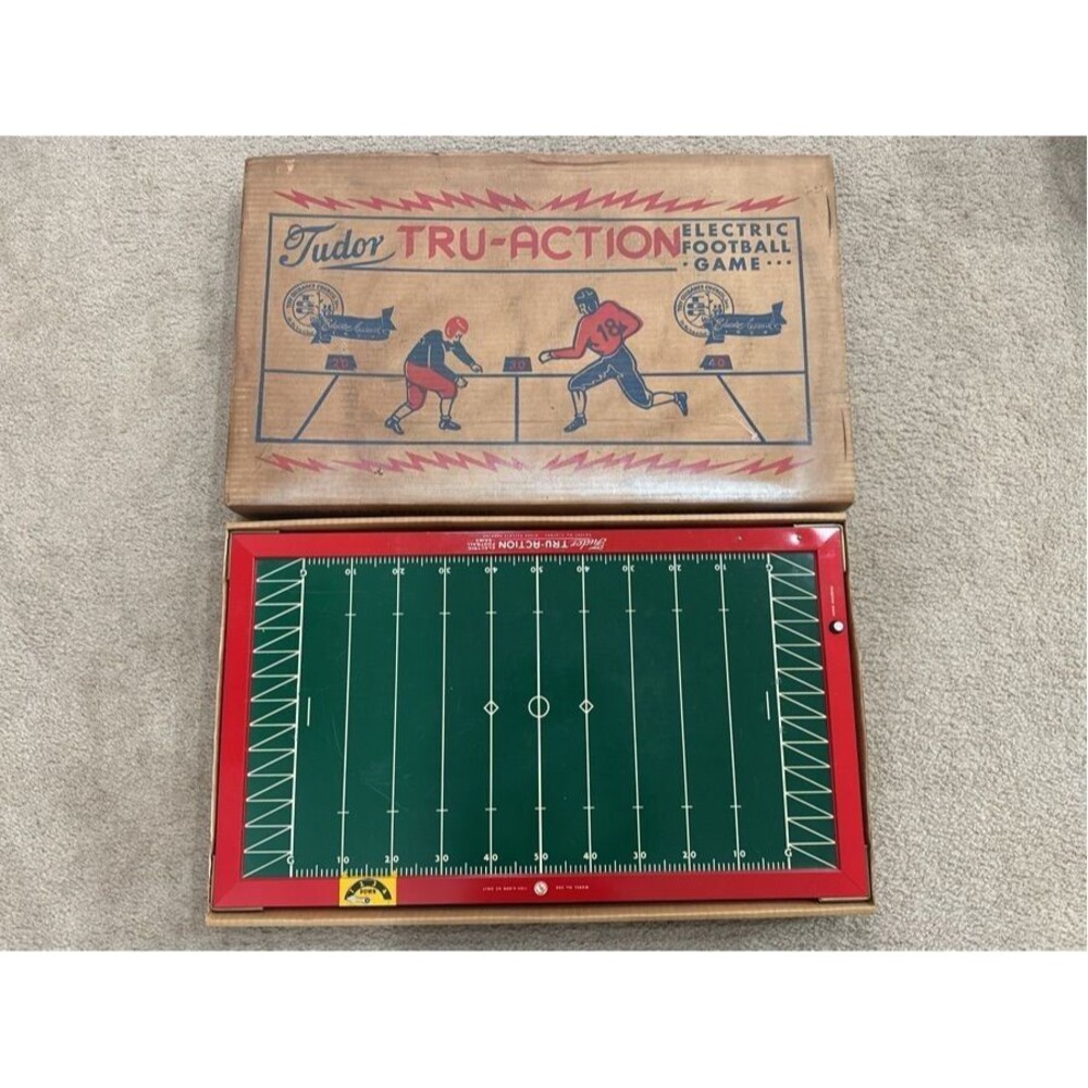 Vintage Tudor Tru Action Electric Football Game 1959 For Parts, Needs Cord